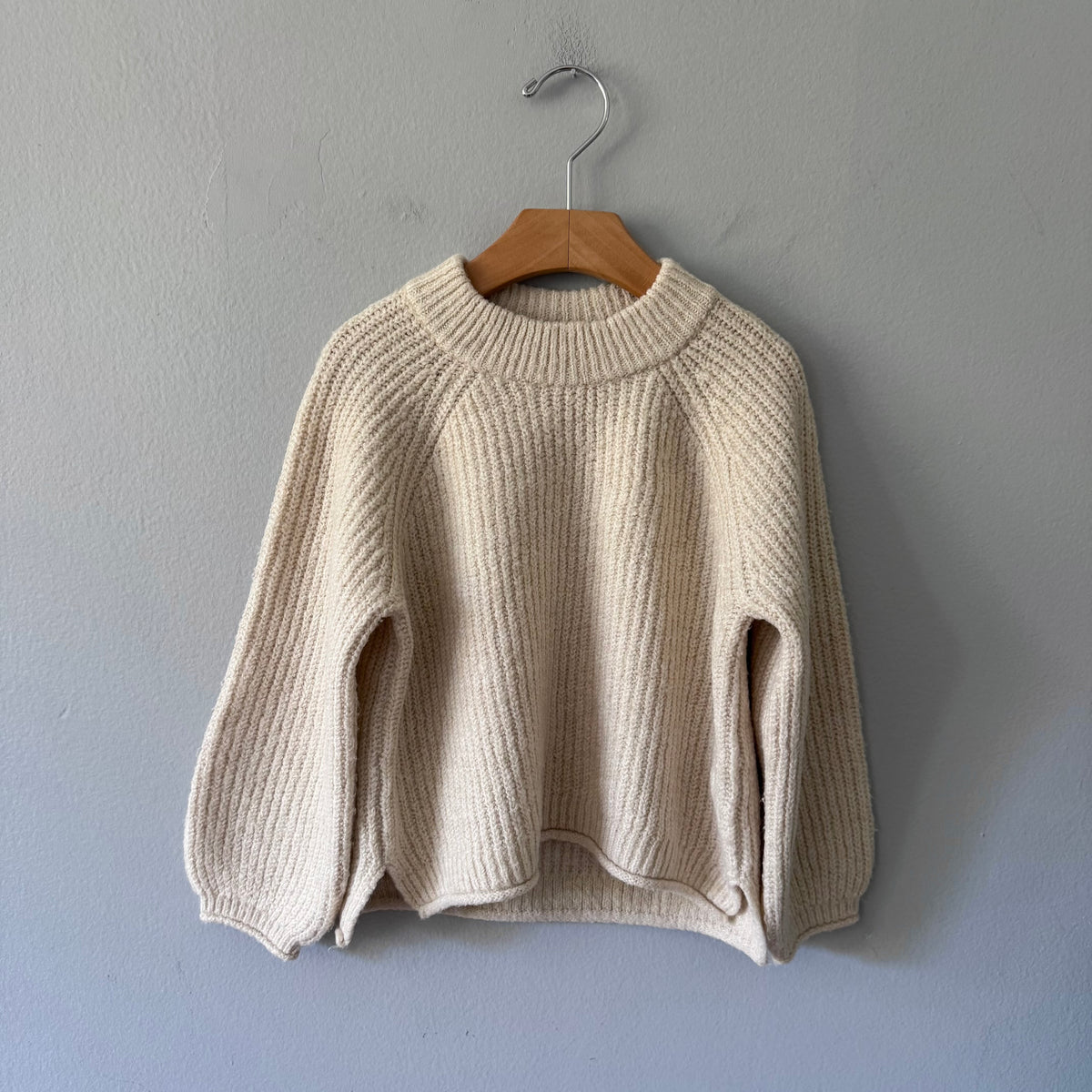 Zara / Ivory ribbed knit pullover / 2-3Y