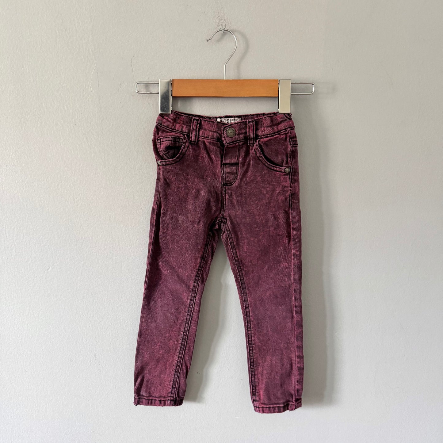 Next / Pink x black denim / 18-24M
