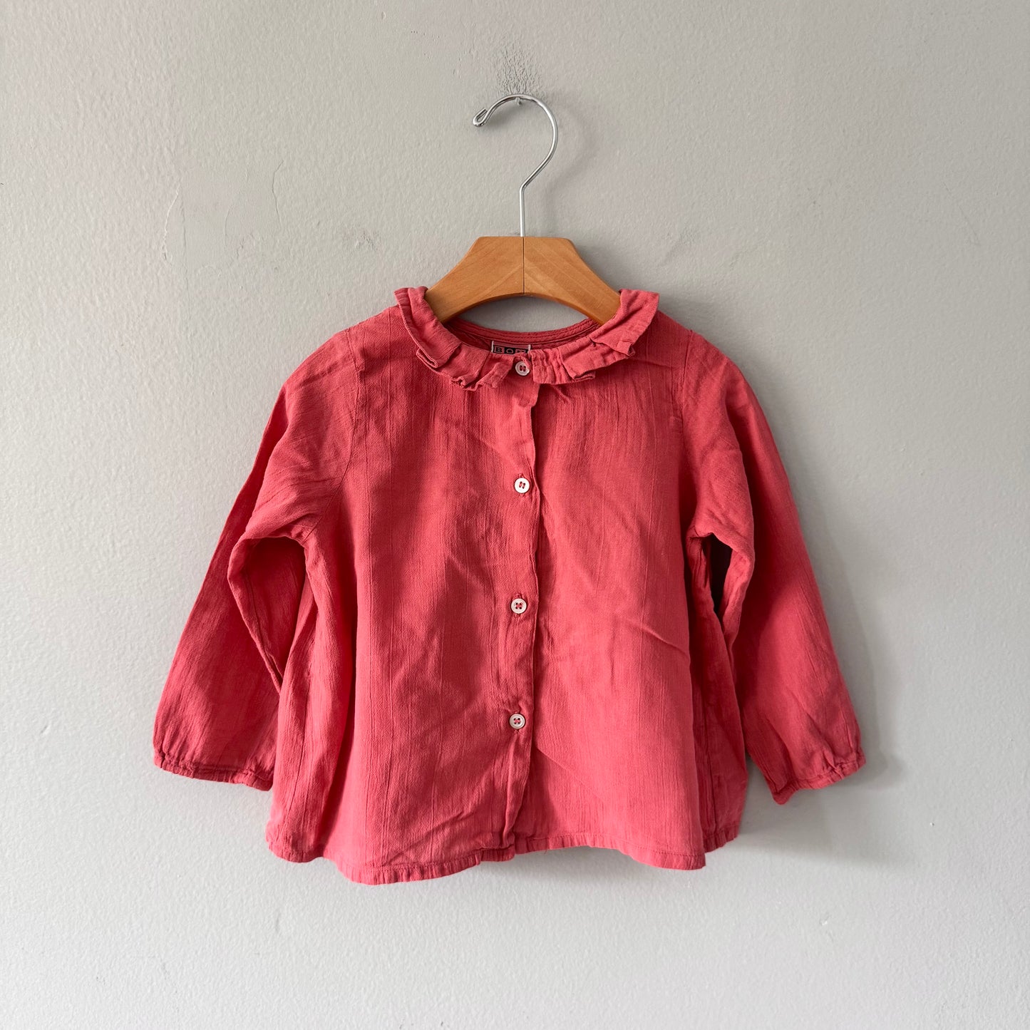 Bonton / Red brown blouse / 4Y