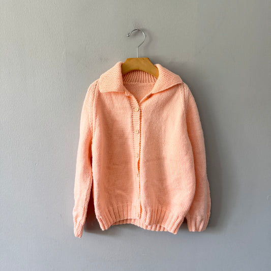 Handmade / Light orange knit jacket / 7Y