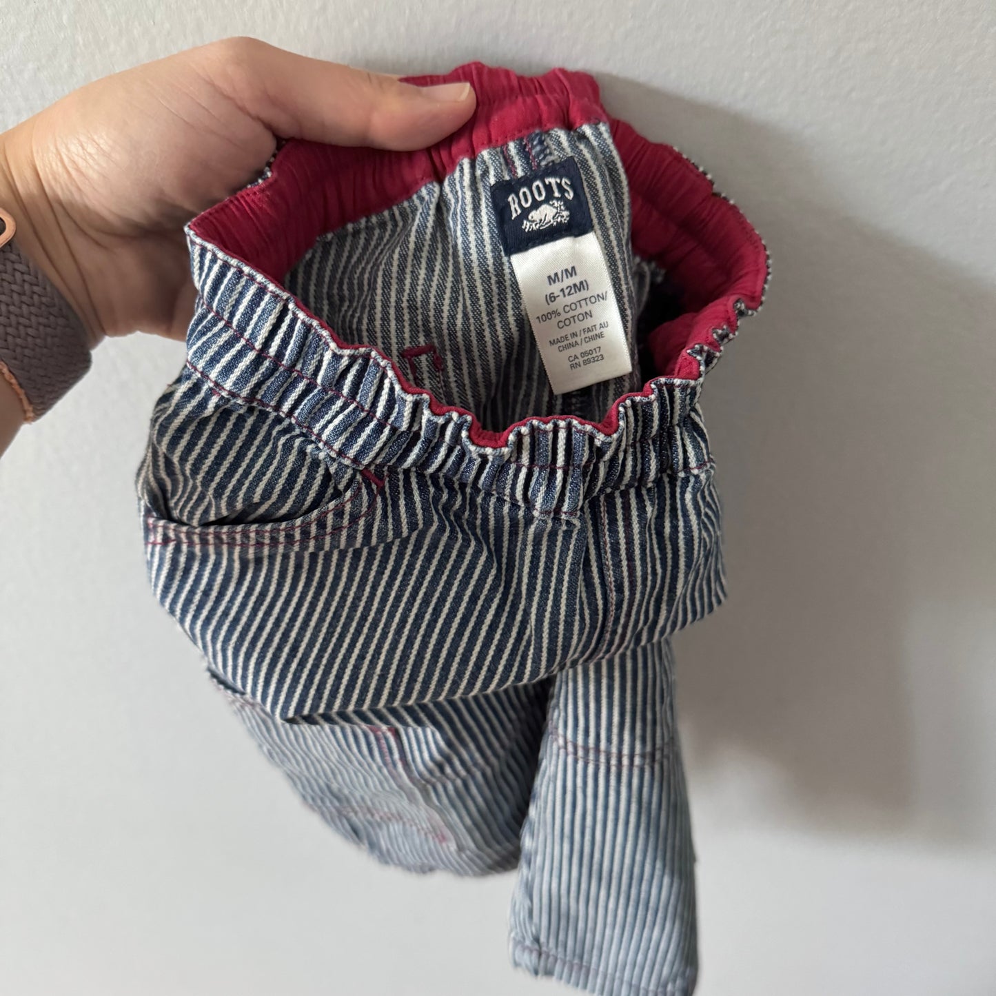 Vintage Roots / Stripe denim pants / 6-12M
