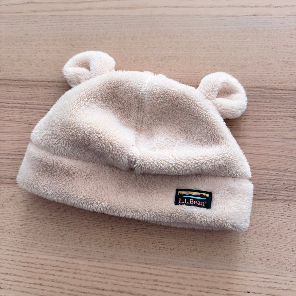 LL Bean / White sherpa hat / 2-4T