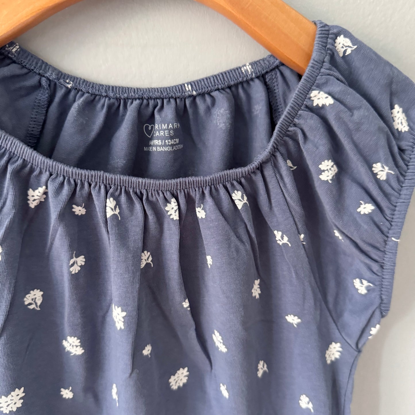 Primark Cares / Smokey blue x floral tank / 8-9Y