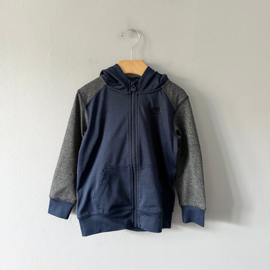 Roots / Navy x dark grey active zip up hoodie / 5T