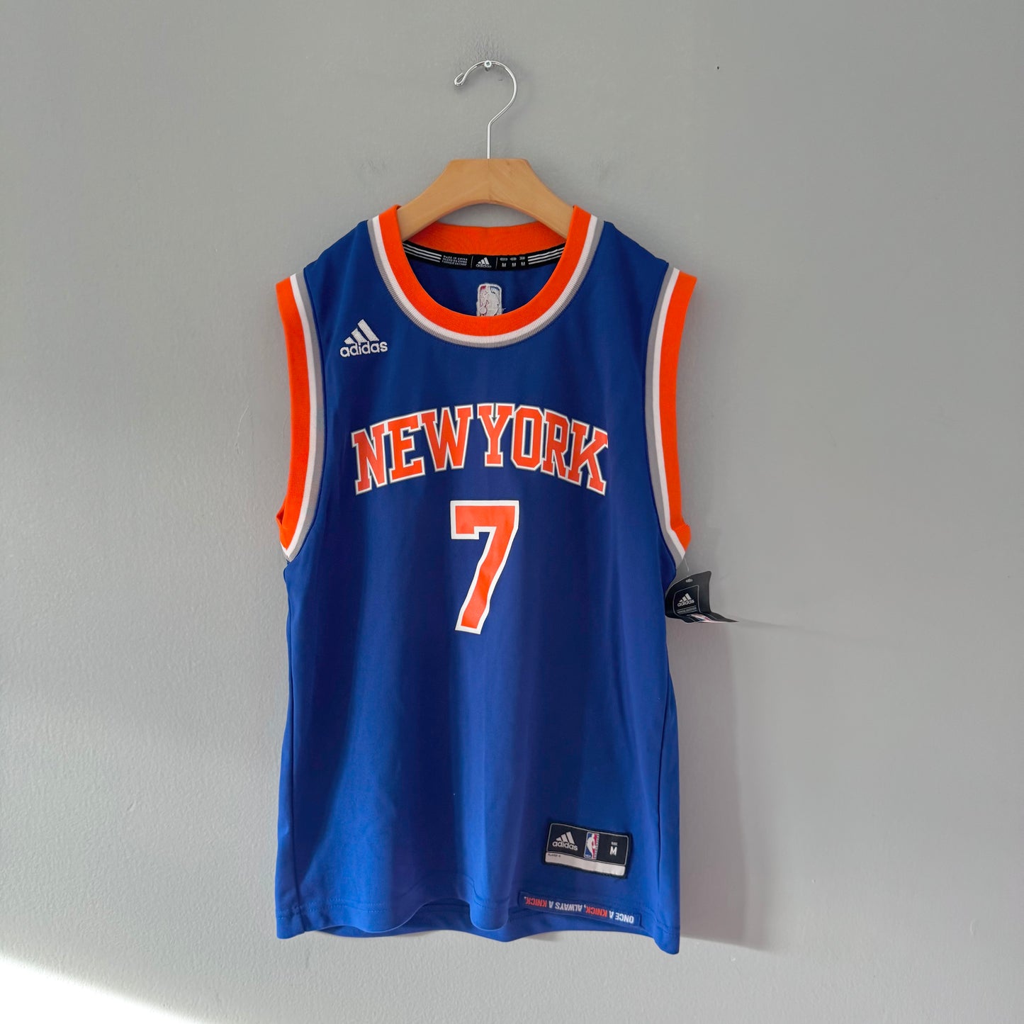 NBA / Adidas New York jersey #7 / Adult M(10-12Y) - New with tag