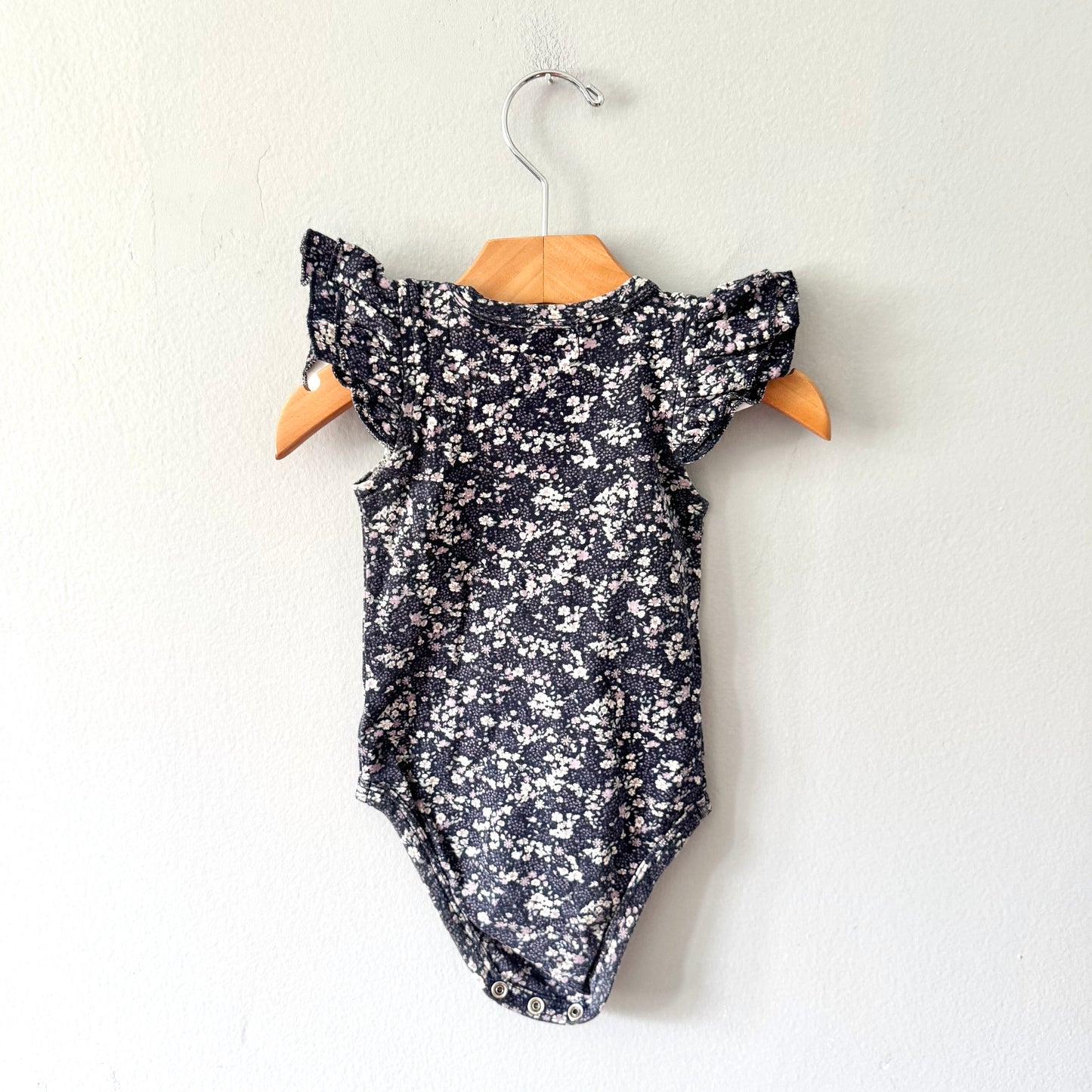 Jamie Kay / Navy floral tank onesie / 6-12M