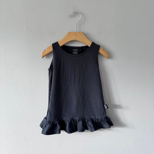 Wooly Doodle / Charcoal tank dress / 3T