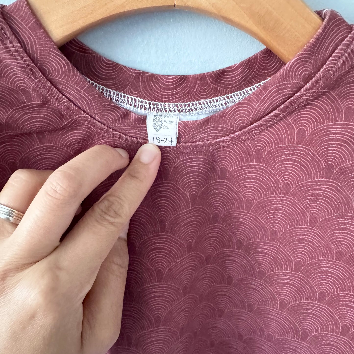 Pine Baby Co. / Burgundy romper / 18-24M