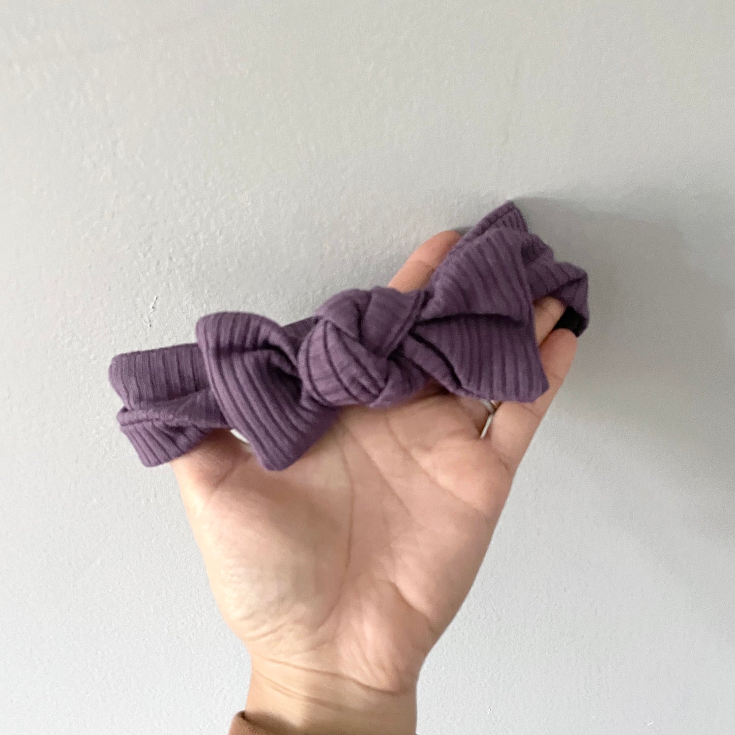 Bajoue / Purple ribbed headband / 12M