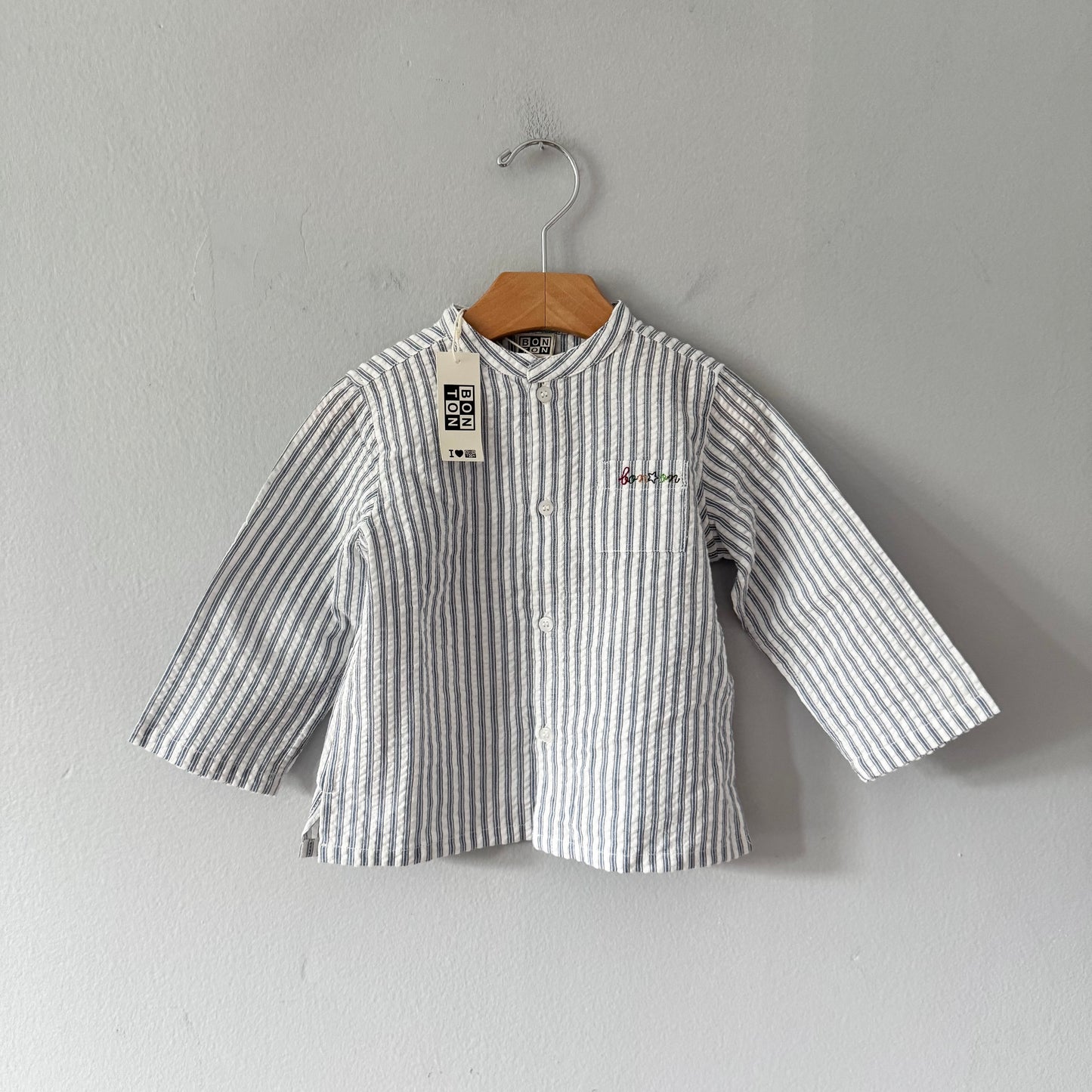 Bonton / Stripe shirt / 18M - New with tag