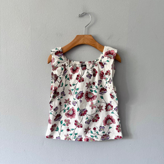 Tea / White x floral tank / 3Y