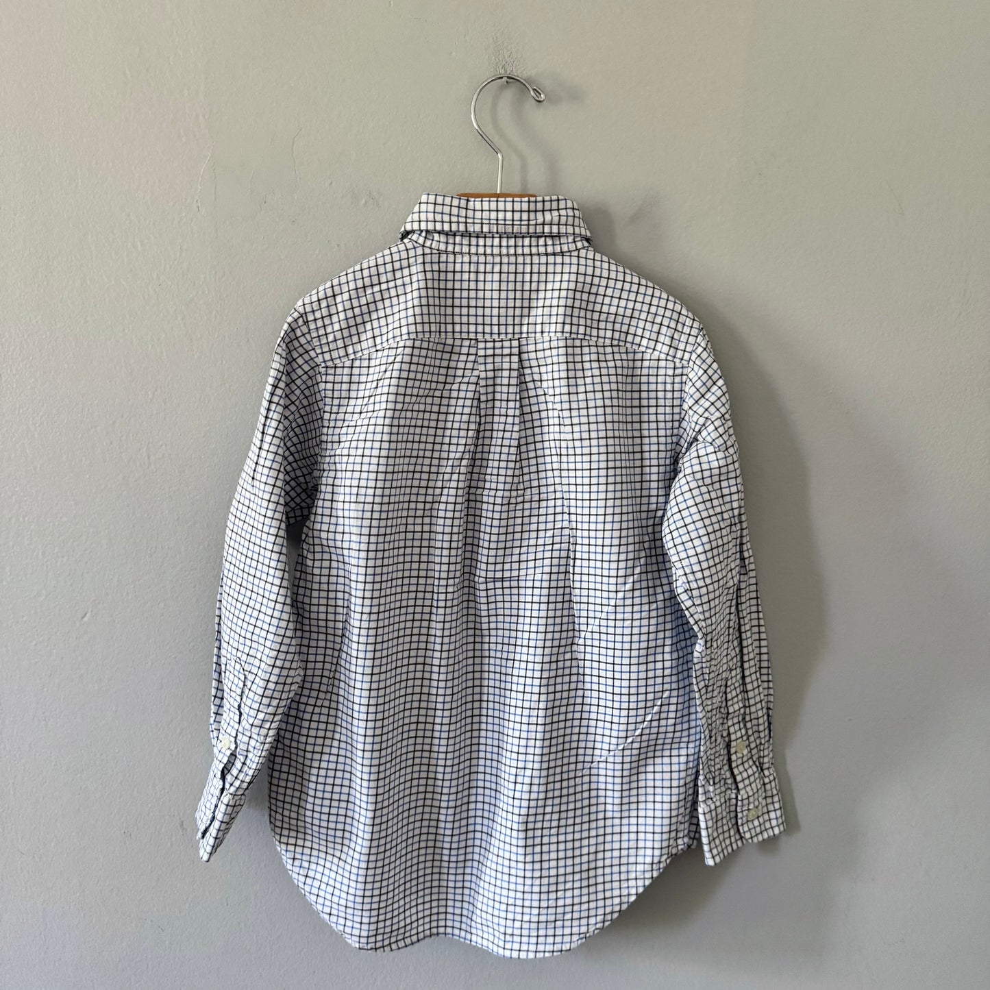 Polo Ralph Lauren / White blue checked shirt / 6Y