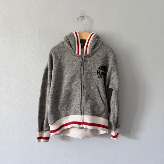 Roots / Salt and pepper zip up hoodie / 5-6Y