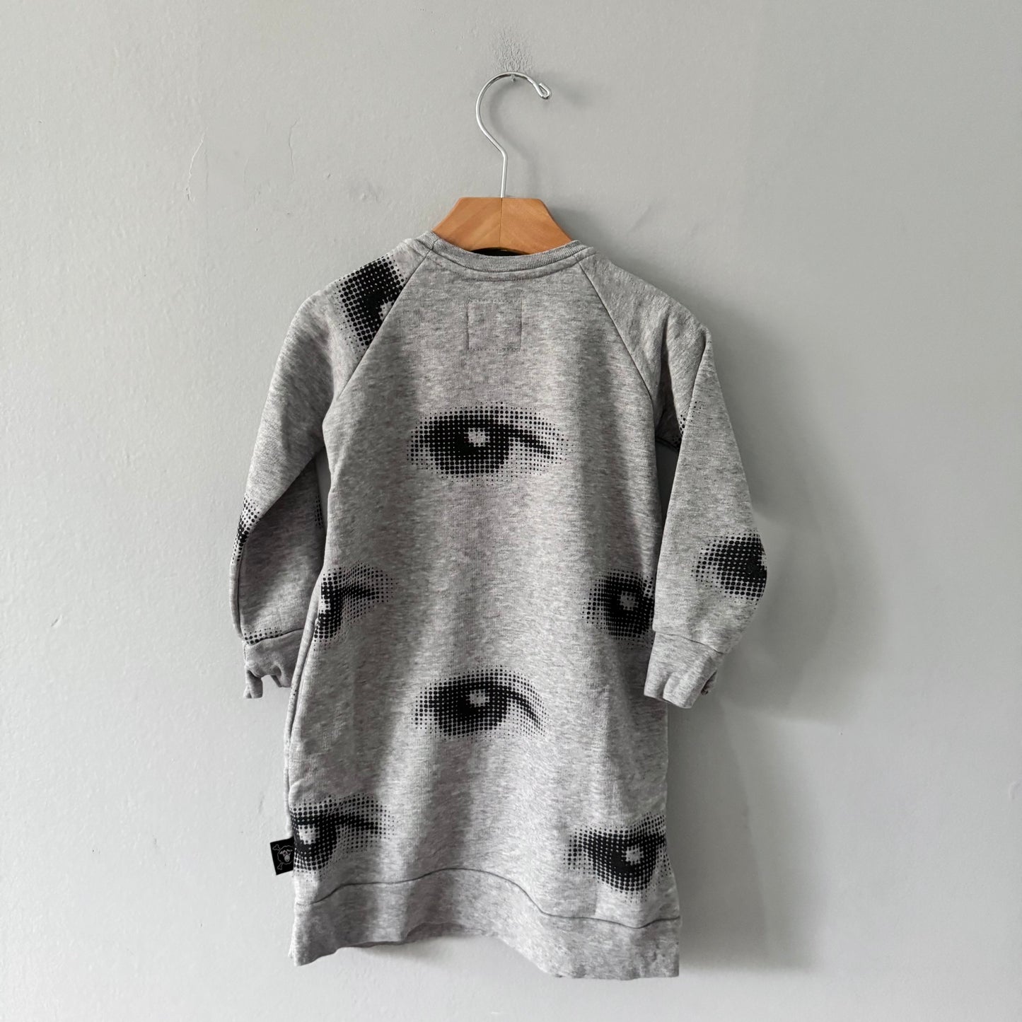 Nununu / Light grey crew dress / 2-3Y