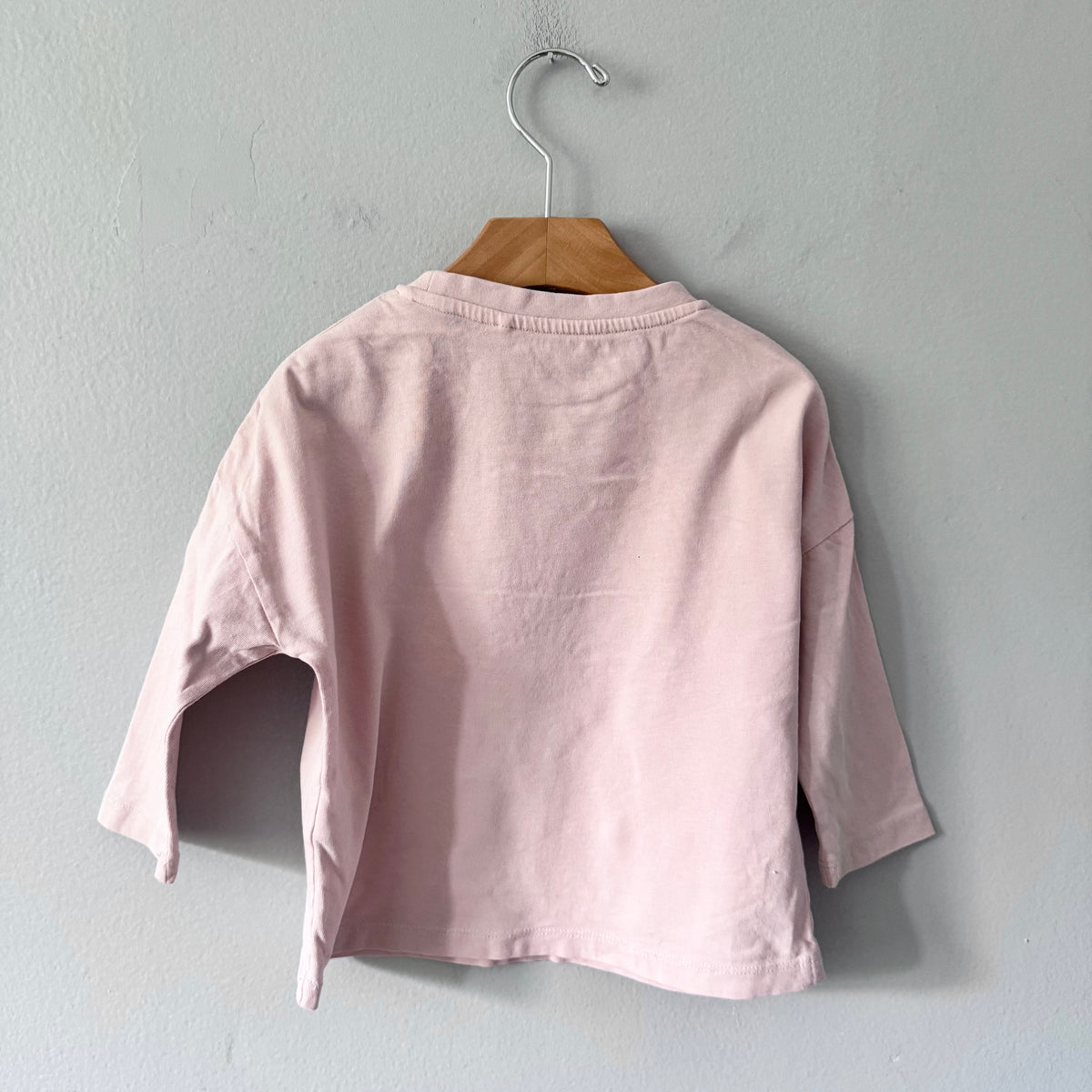 Next / Light pink x hear sequin long sleeve / 3Y
