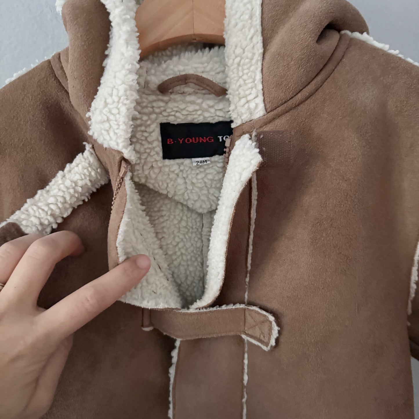 B Young too / Sherpa lined brown suit / 24M