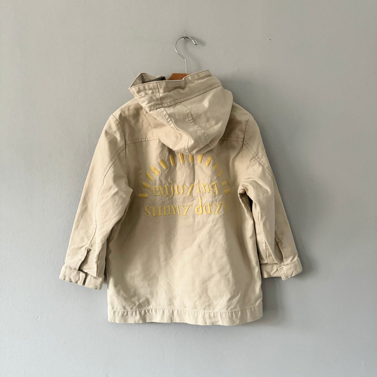 Zara / Beige cotton jacket / 4-5Y - New with tag