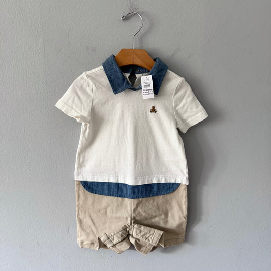 Gap / Shirt & shorts one piece / 12-18M - New with tag