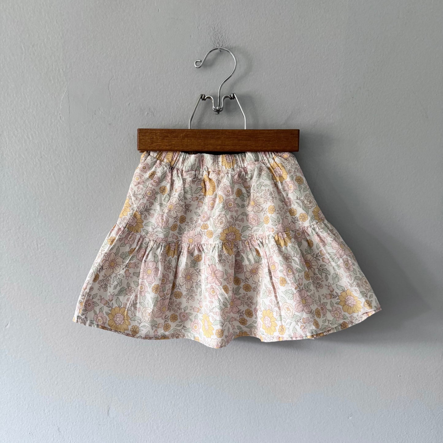 No brand / Floral cotton skirt / 5-6Y