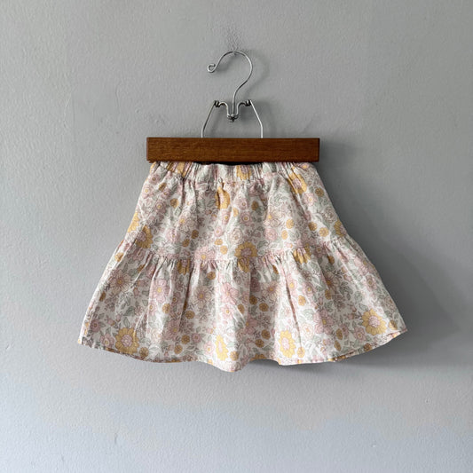No brand / Floral cotton skirt / 5-6Y