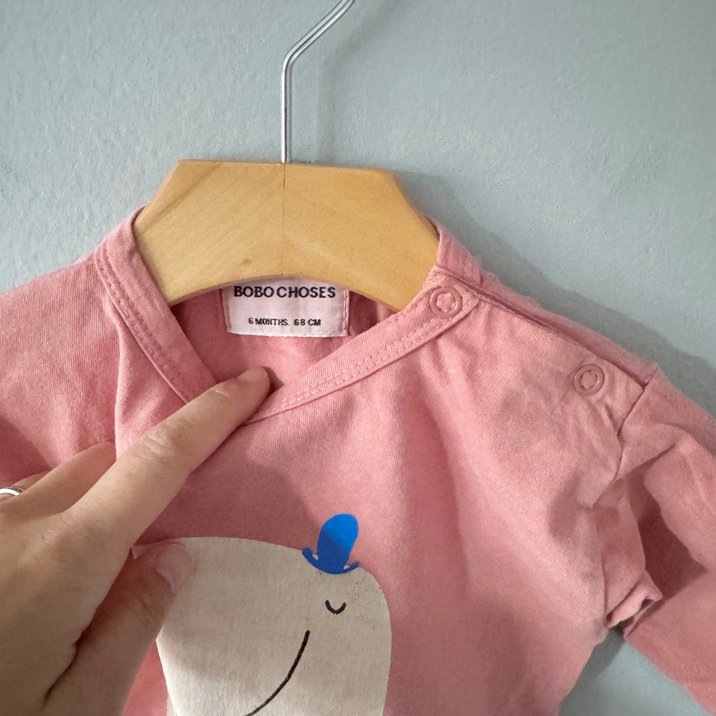 Bobo Choses	/ Elephant long sleeve top / 6M