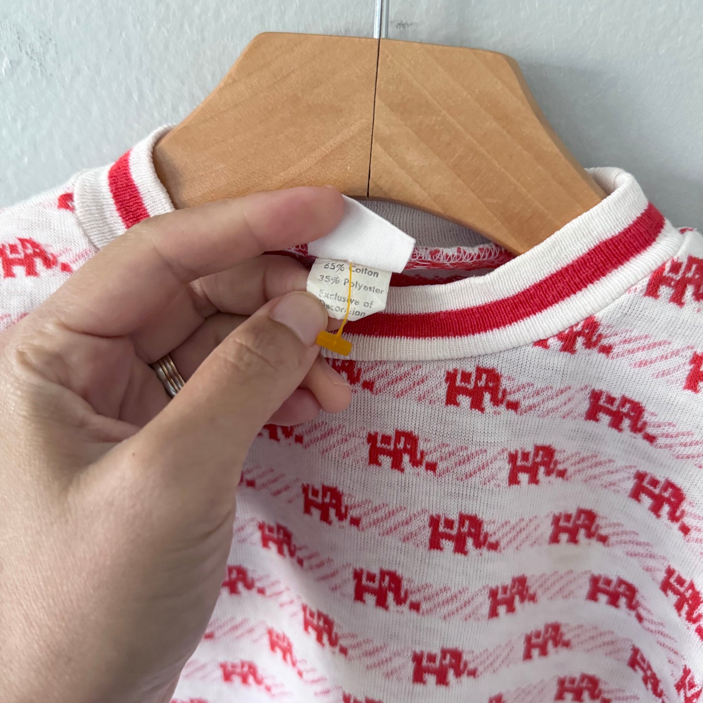 Vintage Carter's / White red long sleeve knit top / 24M