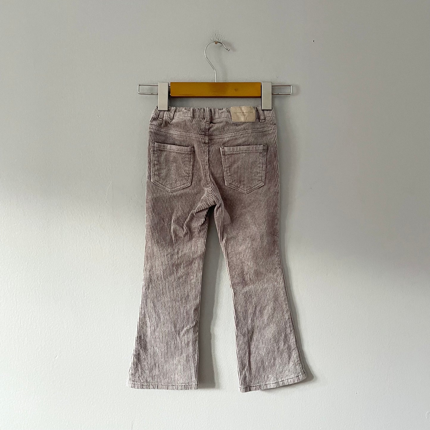 Zara / Light grey stretchy corduroy pants / 4-5Y