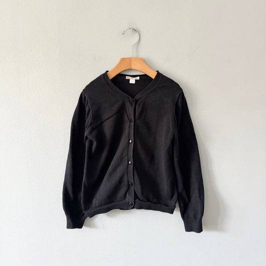 Crewcuts / Black cotton cardigan / 8Y