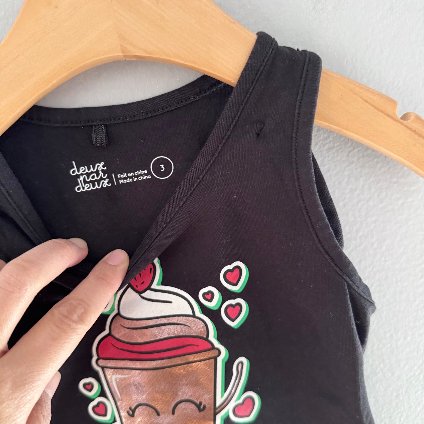 Deux par deux / Black tank top / 3Y
