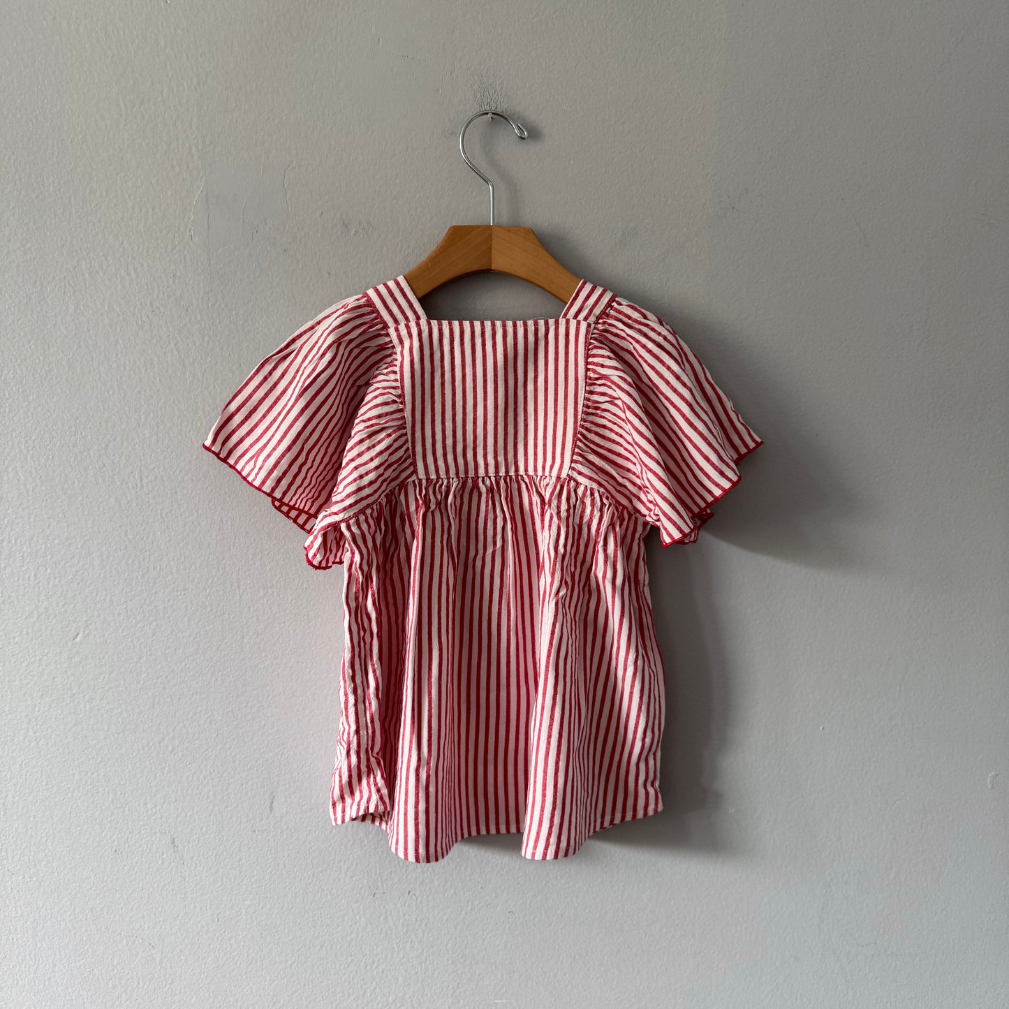 Zara / Red x white stripe dress / 18-24M