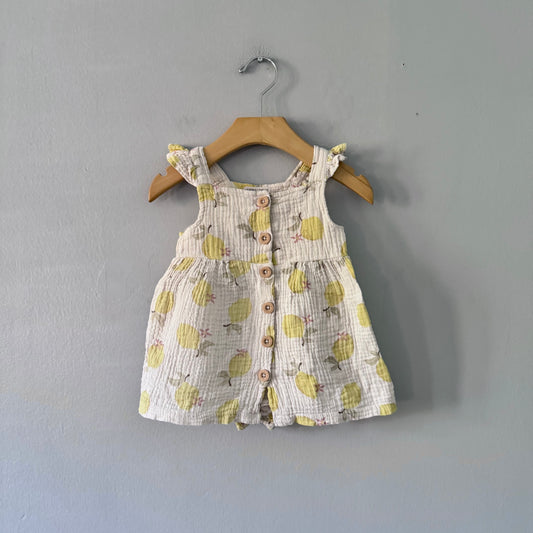 Rabbit & Bear	/ Muslin x lemon tank & bloomer set / 12M