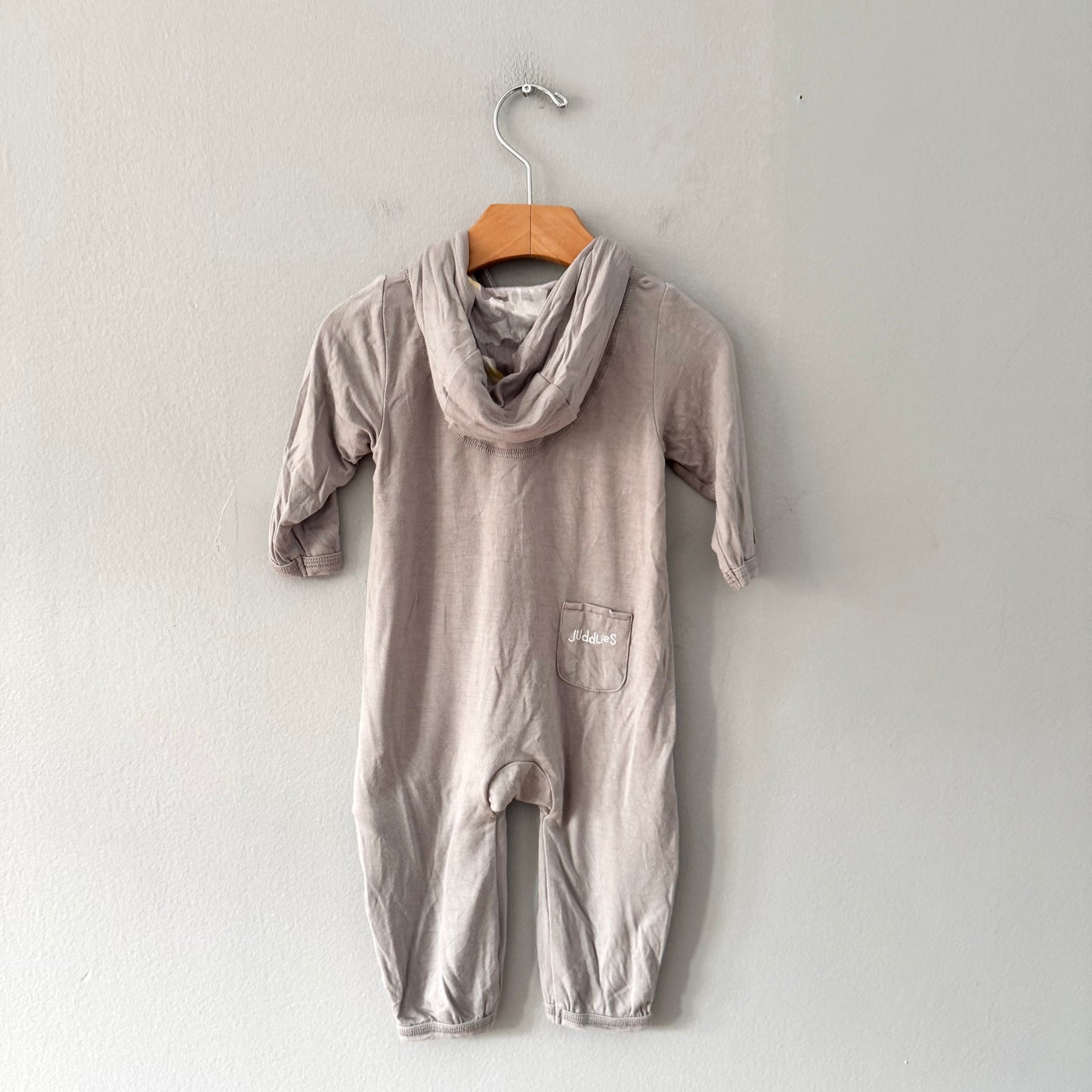 Juddlies / Grey bamboo rayon romper / 3-6M