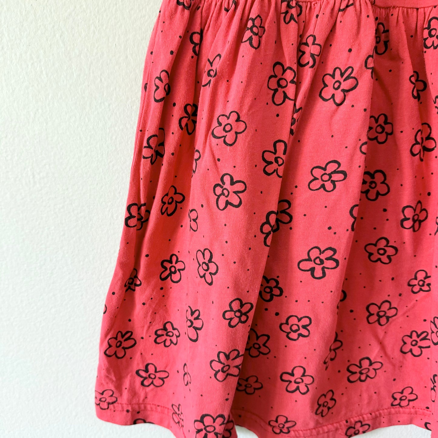 Vintage / Nonono red x flower dress / 4Y