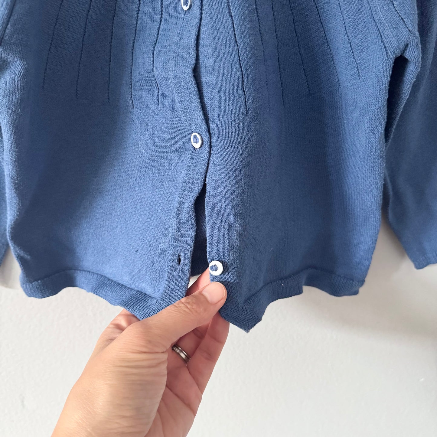 Zara / Smokey blue cotton cardigan / 12-18M