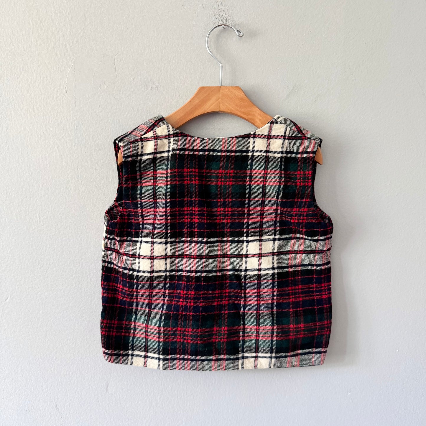 Handmade / Checked vest / 3-5Y