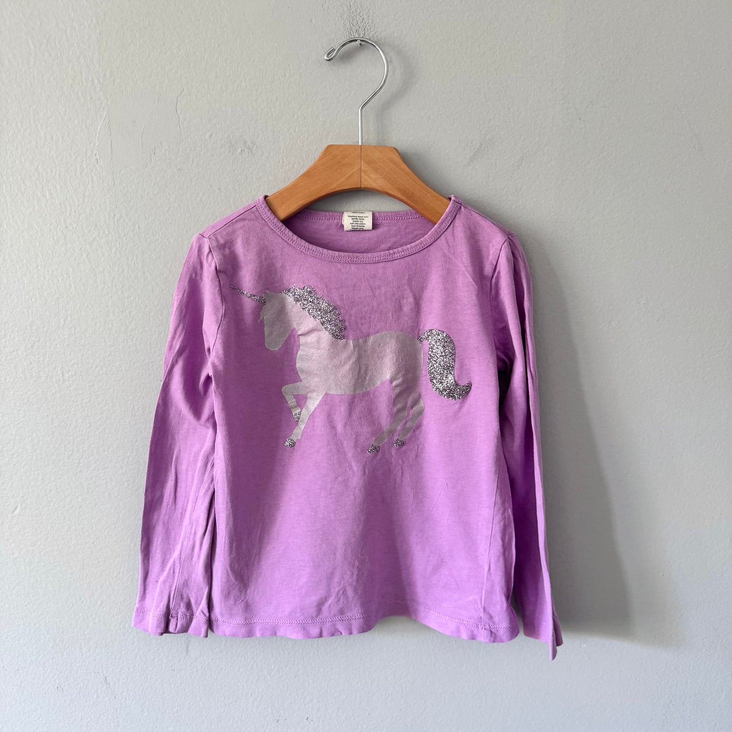 Crewcuts / Purple x unicorn long sleeve / 4-5Y