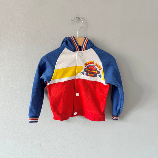 Vintage / Sports Club buttoned hoodie / 3T(Fits 18M)