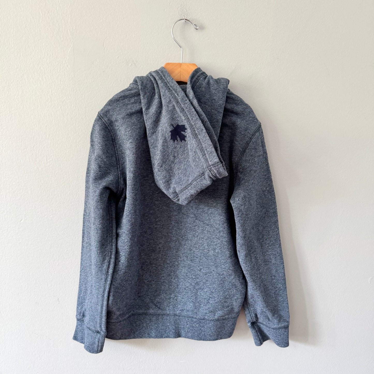 Roots / Navy salt and pepper zip up hoodie / 7-8Y