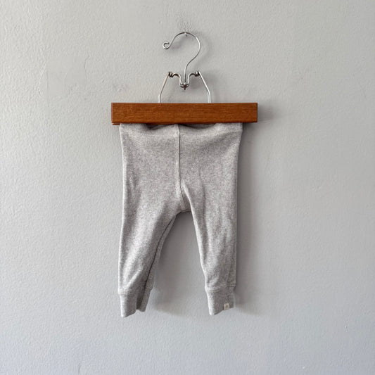 Zara / Light grey ribbed leggings / 3-6M