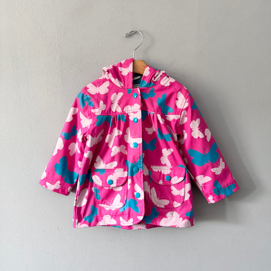Hatley / Pink x butterfly rain jacket / 2Y