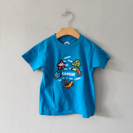 No brand / Cancun blue T-shirt / 4Y