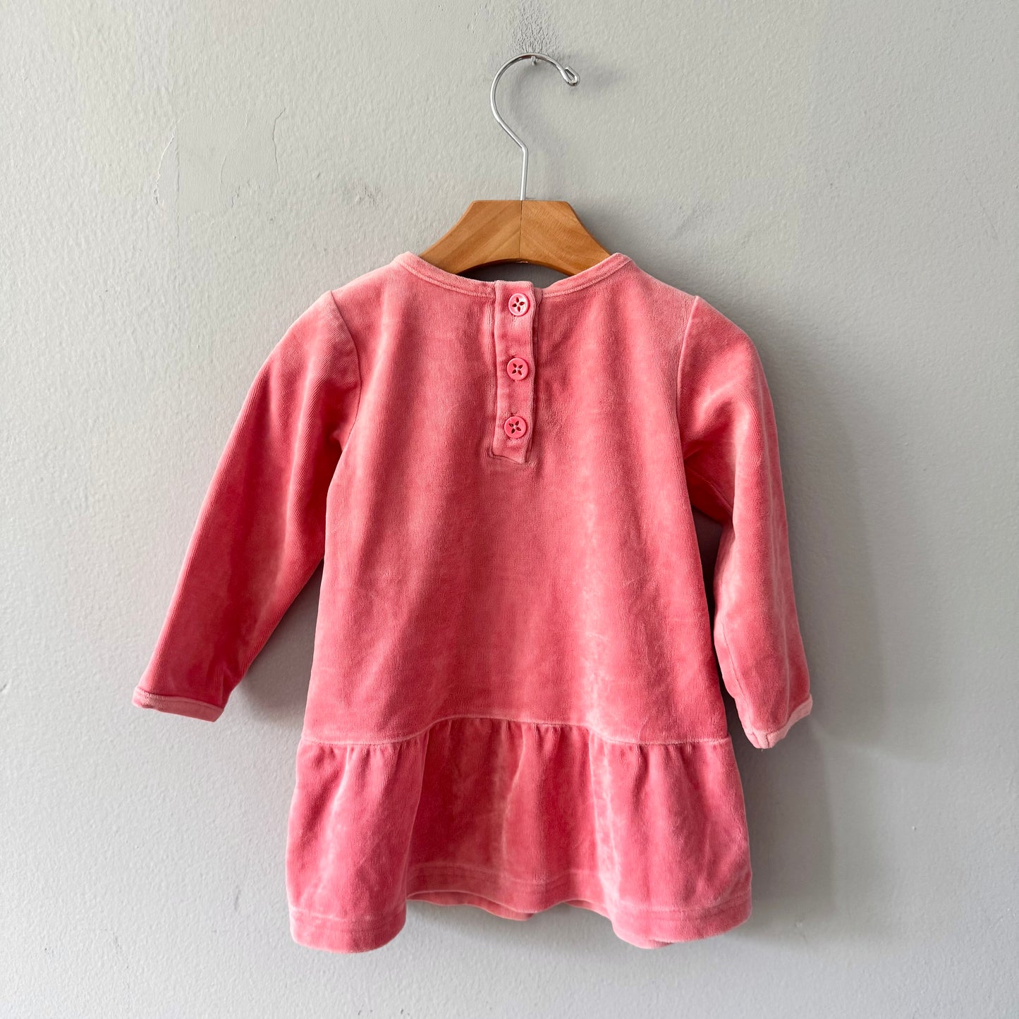Hanna Andersson / Orange velour dress / 80(12-18M)