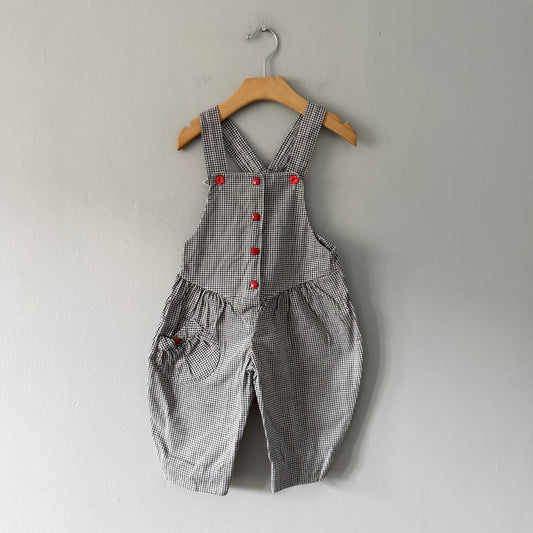 Vintage / Houndstooth overalls / 2Y