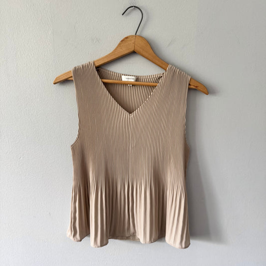 Babaton / Beige pleat tank / Women S