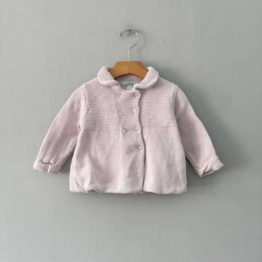 Obaibi / Light pink cotton knit jacket / 12M