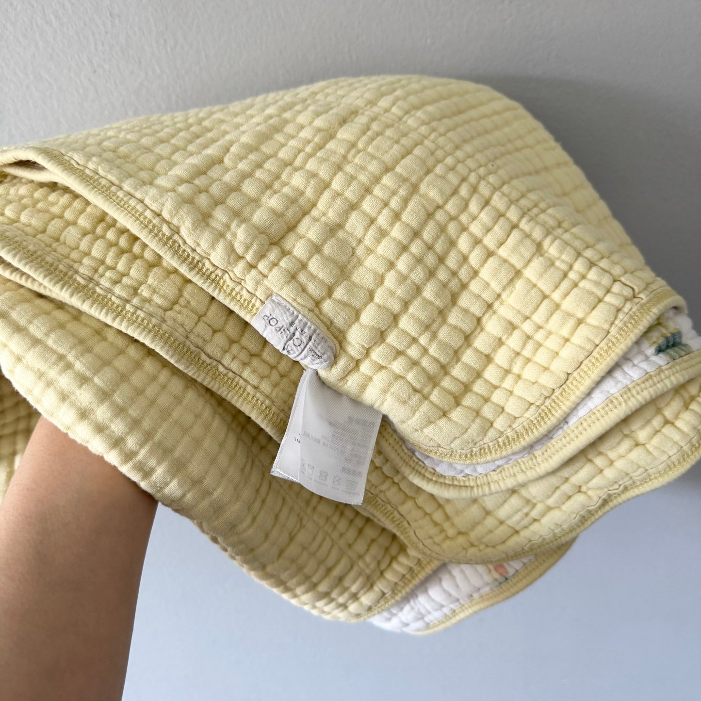 Loulou Lollipop / Muslin quilt blanket - Yellow x ice cream