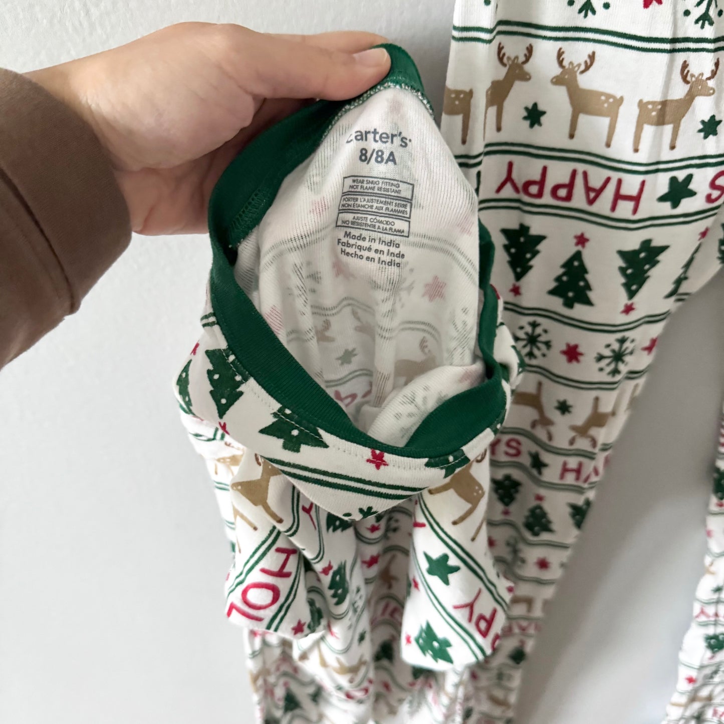 Carter's / Happy Holidays pajama set / 8Y