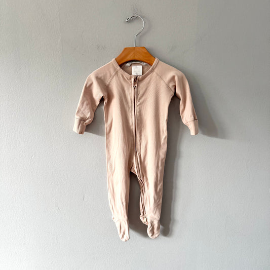 Susukoshi / Light pink beige romper / 0-3M
