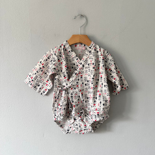 Lucky Wang NYC / Japanese summer kimono romper / 12M