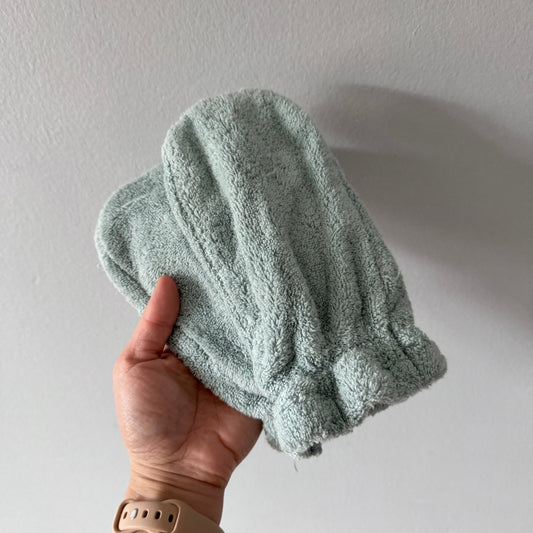 Mushie bébé / Gant de toilette - Bleu clair